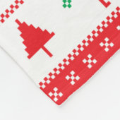 北欧モダン冬クリスマス休暇パターン フリースブランケット (角)