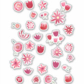 北欧モダン水彩花 シール (正面)