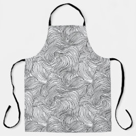 北欧モノクロ波 エプロン