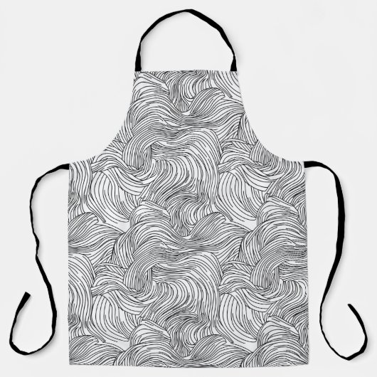 北欧モノクロ波 エプロン (正面)