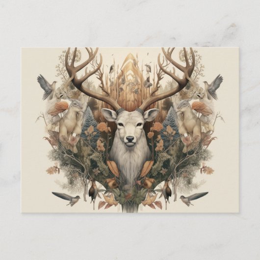 北欧レトロ異教の芸術的葉書 ポストカード (正面)