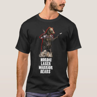 北欧レーザーの戦士くま Tシャツ