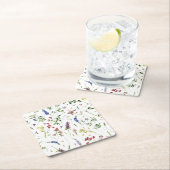 北欧ワイルドフラワーメドウ スクエアペーパーコースター (インサイチュ)