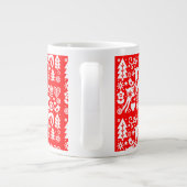 北欧伝統的のクリスマス ジャンボコーヒーマグカップ (裏面)