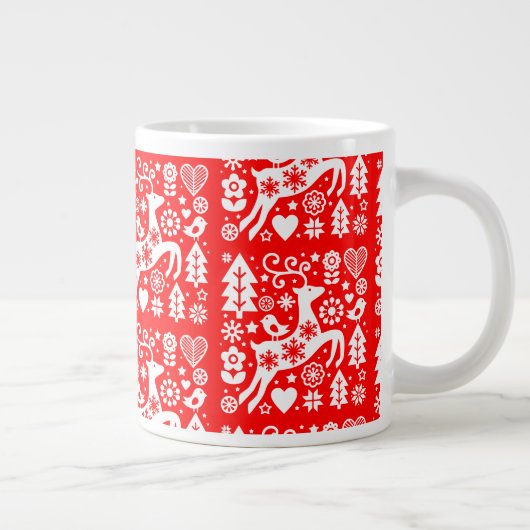 北欧伝統的のクリスマス ジャンボコーヒーマグカップ (右)