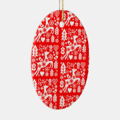 北欧伝統的のクリスマス セラミックオーナメント (右)