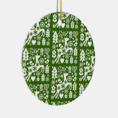 北欧伝統的のクリスマス セラミックオーナメント (右)