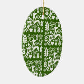 北欧伝統的のクリスマス セラミックオーナメント (右)