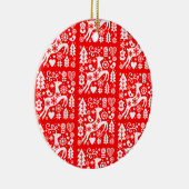 北欧伝統的のクリスマス セラミックオーナメント (右)