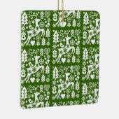 北欧伝統的のクリスマス セラミックオーナメント (右)