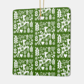 北欧伝統的のクリスマス セラミックオーナメント (左)