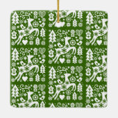 北欧伝統的のクリスマス セラミックオーナメント (裏面)