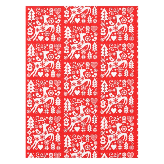 北欧伝統的のクリスマス テーブルクロス (正面)