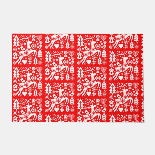 北欧伝統的のクリスマス ドアマット (正面)