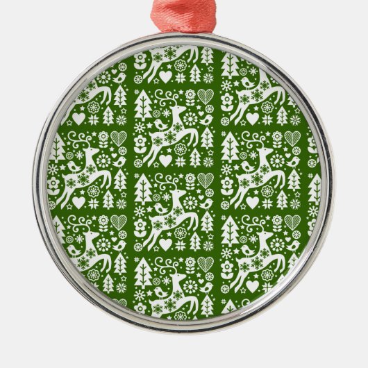 北欧伝統的のクリスマス メタルオーナメント (正面)