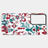 北欧動物スカンディア要素クリスマスオーナメント SAMSUNG GALAXYケース (左側面)