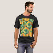 北欧幾何学ヴィンテージ農業 Tシャツ (正面フル)