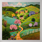 北欧抽象芸術幾何学的ポスター（マット） ポスター (正面)