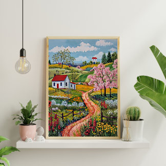 北欧抽象芸術幾何学的ポスター（マット） ポスター