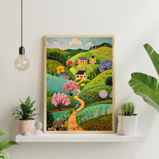 北欧抽象芸術幾何学的ポスター（マット） ポスター