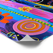 北欧抽象芸術幾何学的ポスター(マット) 12x18 ポスター (角)