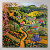 北欧抽象芸術幾何学的ポスター（マット） 19x19 ポスター (正面)