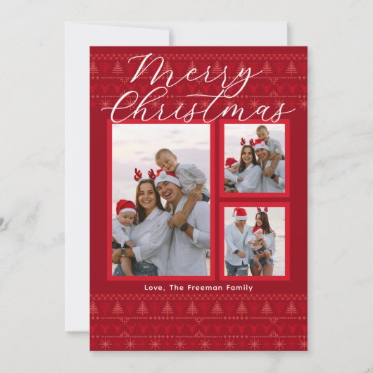 北欧数々の写真メリークリスマスカード シーズンカード (正面)