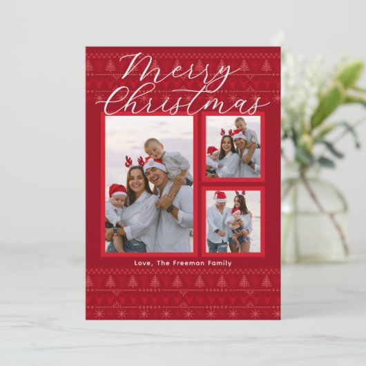 北欧数々の写真メリークリスマスカード シーズンカード (スタンド正面)