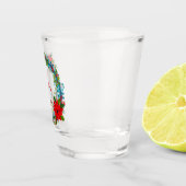 北欧格言スキーヤーインアザ・クリスマスリース ショットグラス (右)