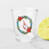 北欧格言スキーヤーインアザ・クリスマスリース ショットグラス (正面)