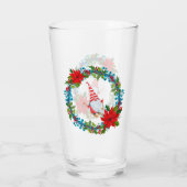 北欧格言スキーヤーインアザ・クリスマスリース タンブラーグラス (裏面)