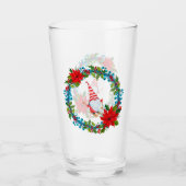 北欧格言スキーヤーインアザ・クリスマスリース タンブラーグラス (正面)