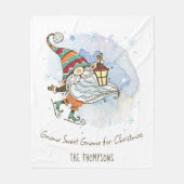 北欧格言パーソナライズされたクリスマス フリースブランケット (正面)