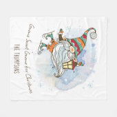 北欧格言パーソナライズされたクリスマス フリースブランケット (正面(横))