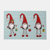 北欧格言ヤドリギ目パターン ドアマット (正面)