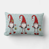 北欧格言ヤドリギ目パターン ランバークッション (正面)