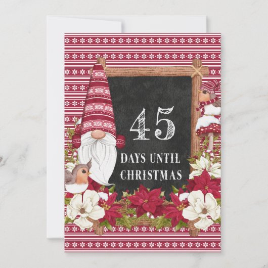 北欧格言日までクリスマスカウントダウン シーズンカード (正面)