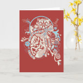 北欧毛布 カード (黄色い花)