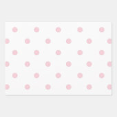 北欧水玉模様プレイドベビーピンククリスマス ラッピングペーパーシート (正面3)