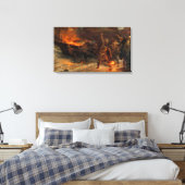 『北欧海賊の葬儀』（フレンク・ディックスィー作） キャンバスプリント (インサイチュ (寝室))