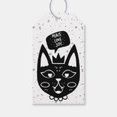 北欧猫ことわざ平和、愛、喜び ギフトタグ (正面)