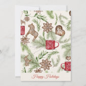 北欧素朴水色クリスマスパーティー 招待状 (裏面)