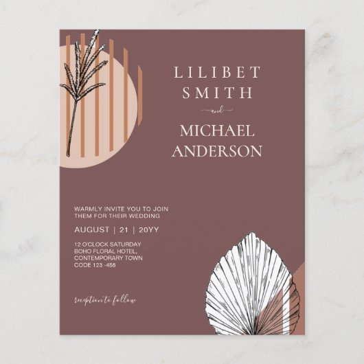 北欧結婚抽象芸術幾何学模様 チラシ (正面)