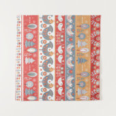 北欧縁ど:ヴィンテージ繊維デザイン。 タペストリー (正面(横))