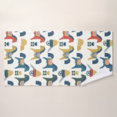 北欧美術インスパイアの馬柄。  バスタオル (バスタオル)