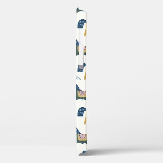 北欧美術インスパイアの馬柄。 Case-Mate iPhoneケース (裏面 / 左)