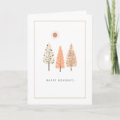 北欧自然のパインラインアートミニマルモダンリストボホ シーズンカード (正面)