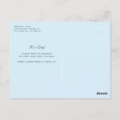 北欧芸術的フォークフローラボーイベビーシャワー ポストカード (裏面)