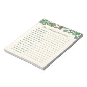 北欧芸術的フローラブライダルシャワーゲーム ノートパッド (回転)