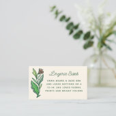 北欧芸術的ブライダルシャワーランジェリーサイズ エンクロージャーカード (スタンド正面)